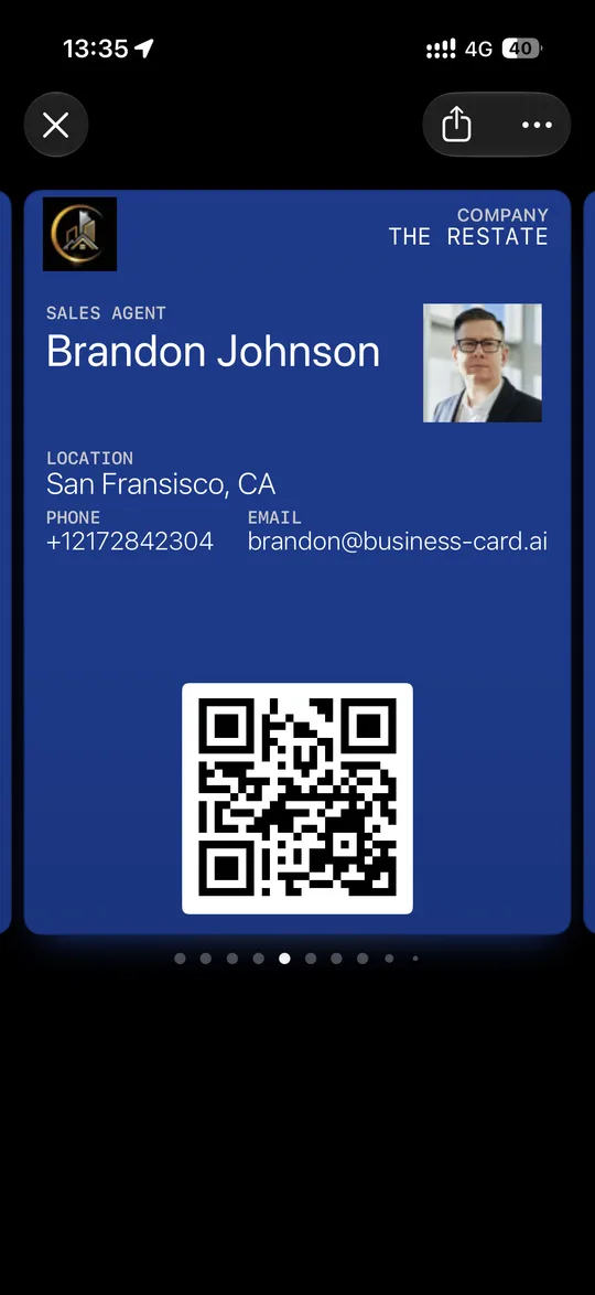 A business-card.ai digital business card added to Apple Wallet